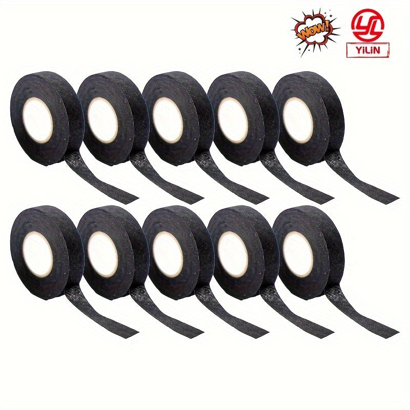 10pcs/20pcs Yilin Flannel Tape - Electrical Adhesive Cloth for Wire Speed Harness,