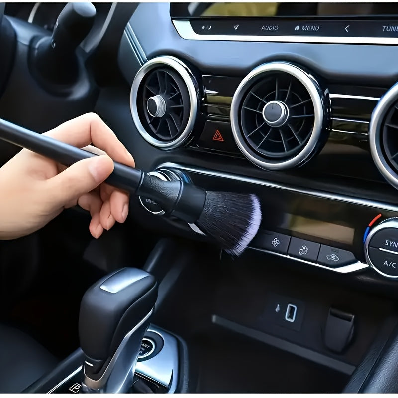 1pc Car Interior Detail Brush, Soft Bristle Cleaning Brush, Dust Removal Tool, Auto Dashboard Cleaner, Automotive Detailing Brush, Car Cleaning Supplies