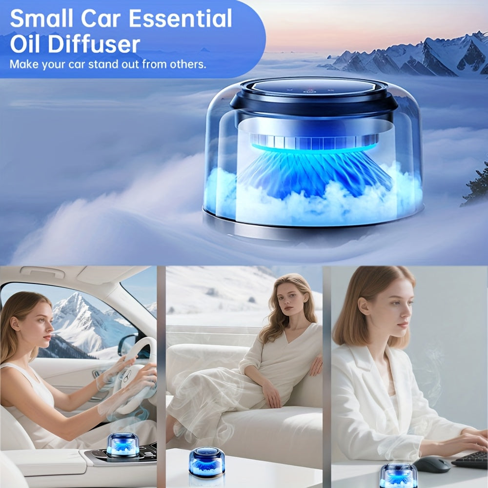 3 Modes Smart Car Air Freshener, Adjustable Intensity, Auto On/Off,