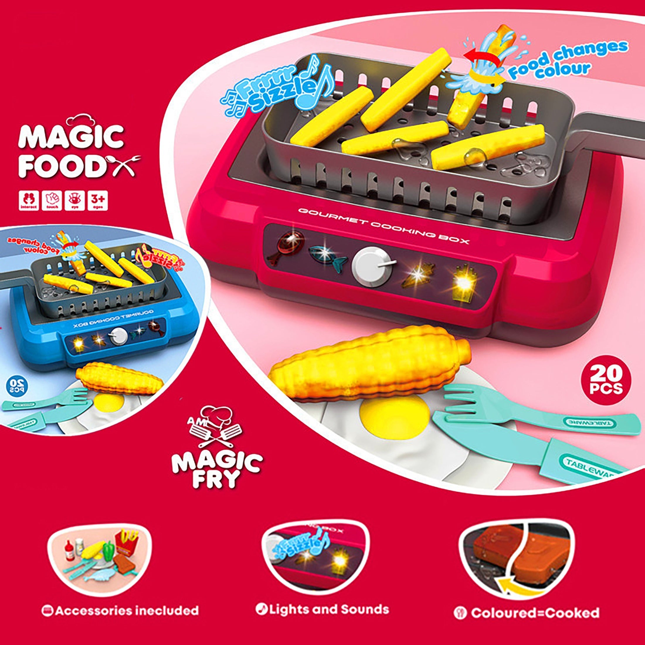 Grassland Camping Children'S Cooking Kit Toys Sound And Light Simulation Barbecue Grill,