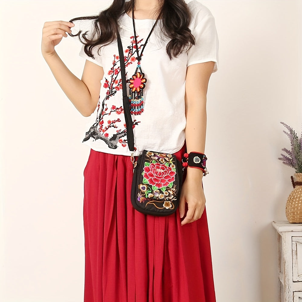 [Embroidered Crossbody] Lightweight Crossbody Bag