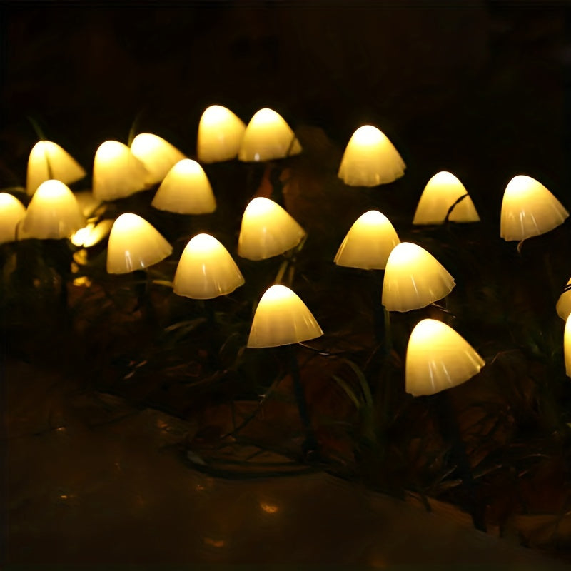 Solar Powered 1 Set of 10 Lights, Easy to Install, Durable Solar Fairy Lights with Remote Control for Garden Yard Porch Wedding Party Decor