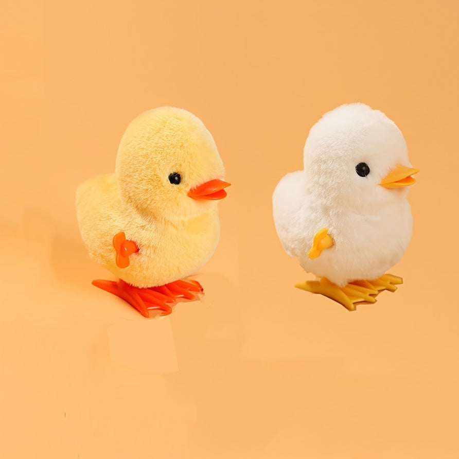 2 PCS Jumping Duck Wind-Up Toys: Novelty Chicken Hopping Windup Toy for Easter Basket Stuffers, Animals Walking Toy for Birthday Gifts & Party Favors