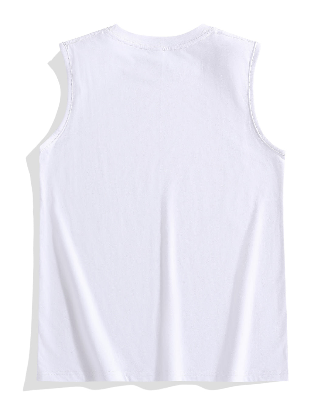 ME VERSUS ME' Round Neck Cotton Graphic Vest, Casual Sports Sleeveless Tank Tops, Men's Summer Clothing