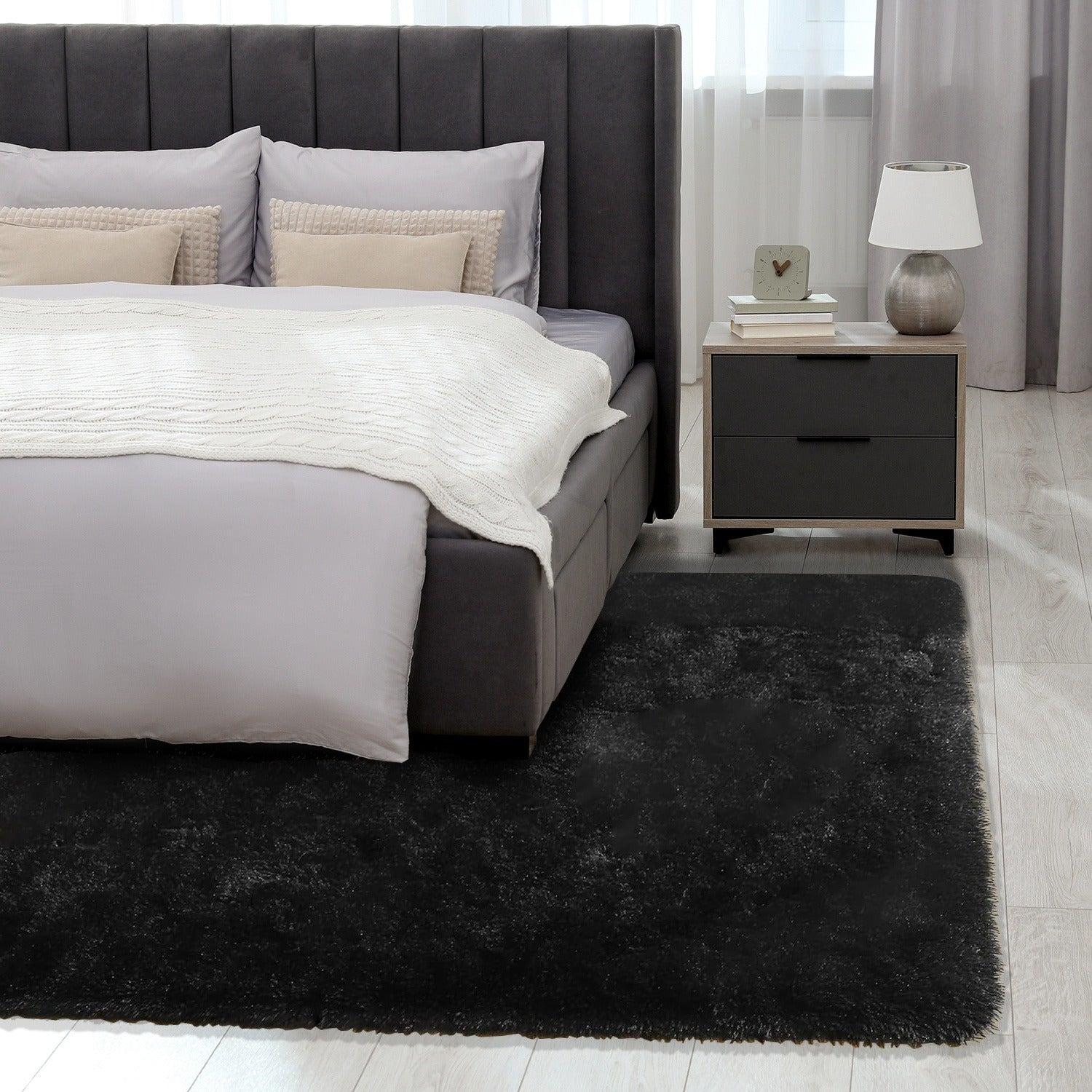 1pc Modern Plush Area Mat, Soft Polyester Fiber, Machine Washable, Non-Slip, Festive Decorative Mat for Living Room, Bedroom, Dorm, Entertainment - Ideal Gift and Home Decor, Bedroom Mat|Elegant Home Accent|Soft Polyester Mat