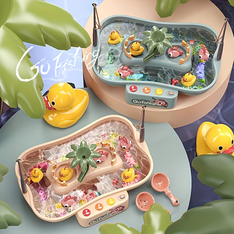 Water Circulation Fishing Game Board Game Set, Electronic Toys, Children's Early Learning Toys With 6 Songs Halloween Christmas Gift