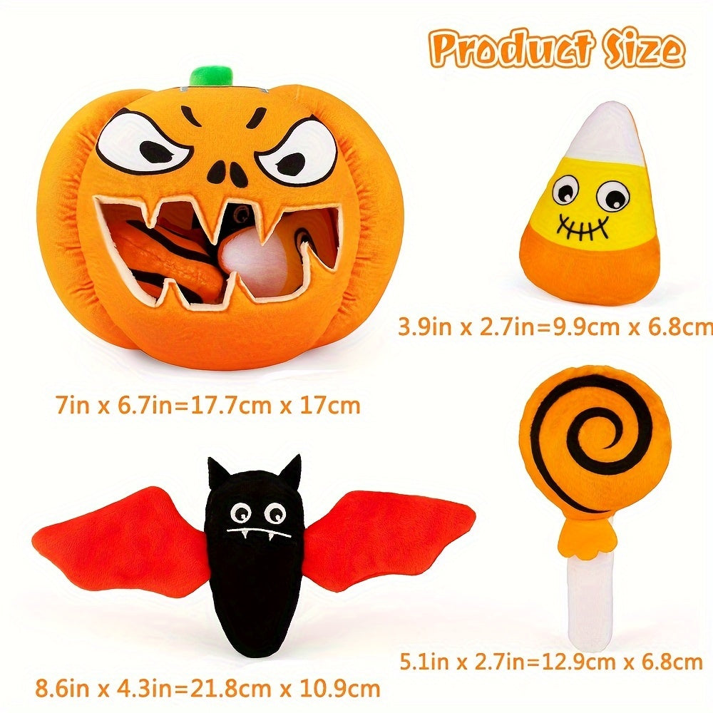 1pc Halloween Dog Toy - Pumpkin & Ghosts Dog Halloween Toys, Squeaky Plush Dog Toy, Dog Squeaking Toy Halloween Dog Toys Gifts For Small Medium Large Dogs, Hide And Seek Dog Toy