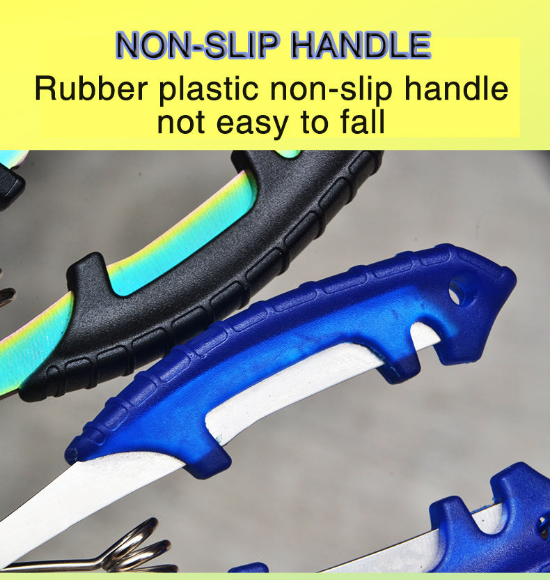 Saltwater Resistant Fishing Pliers with Split Ring Hook Removers, Lanyard & Sheath - Essential Fishing Gear Accessories for Easy Tackle Management