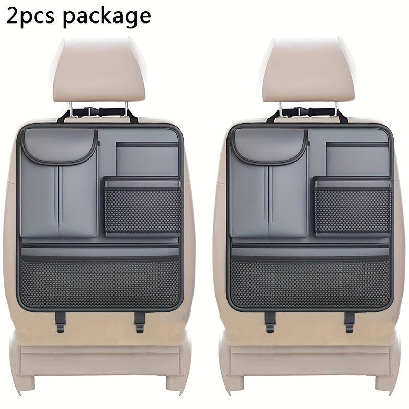 Universal Car Back Seat Organizer, Multipurpose Seat Storage Bag,Car Tissue Box Water Cup Holder Sundry Storage for Travel Accessories and Kids, Toys
