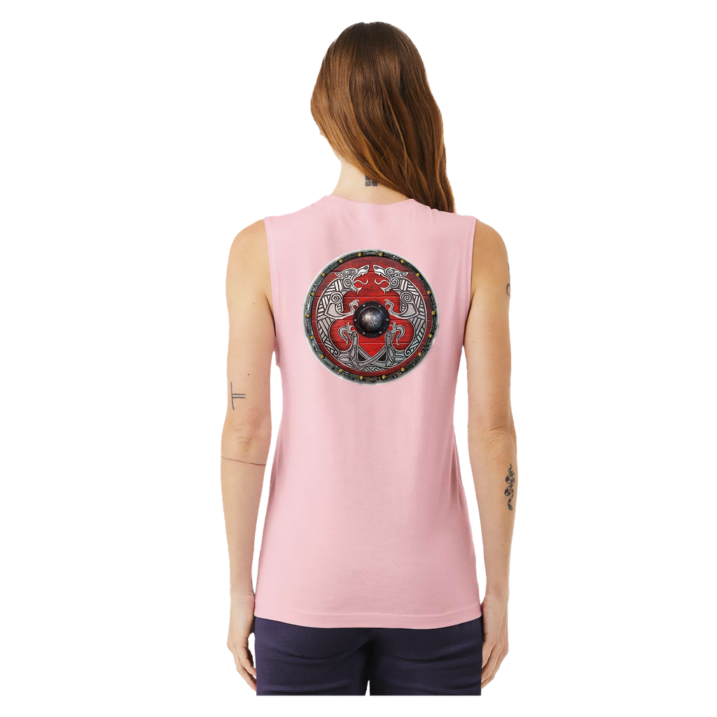 Viking Muscle Tank — "Let's Go Aviking!" Shield Back Graphic