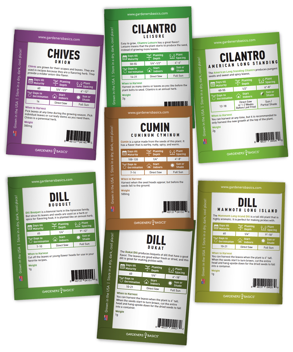 Popular Herb Seeds for Planting | 35 Variety Pack
