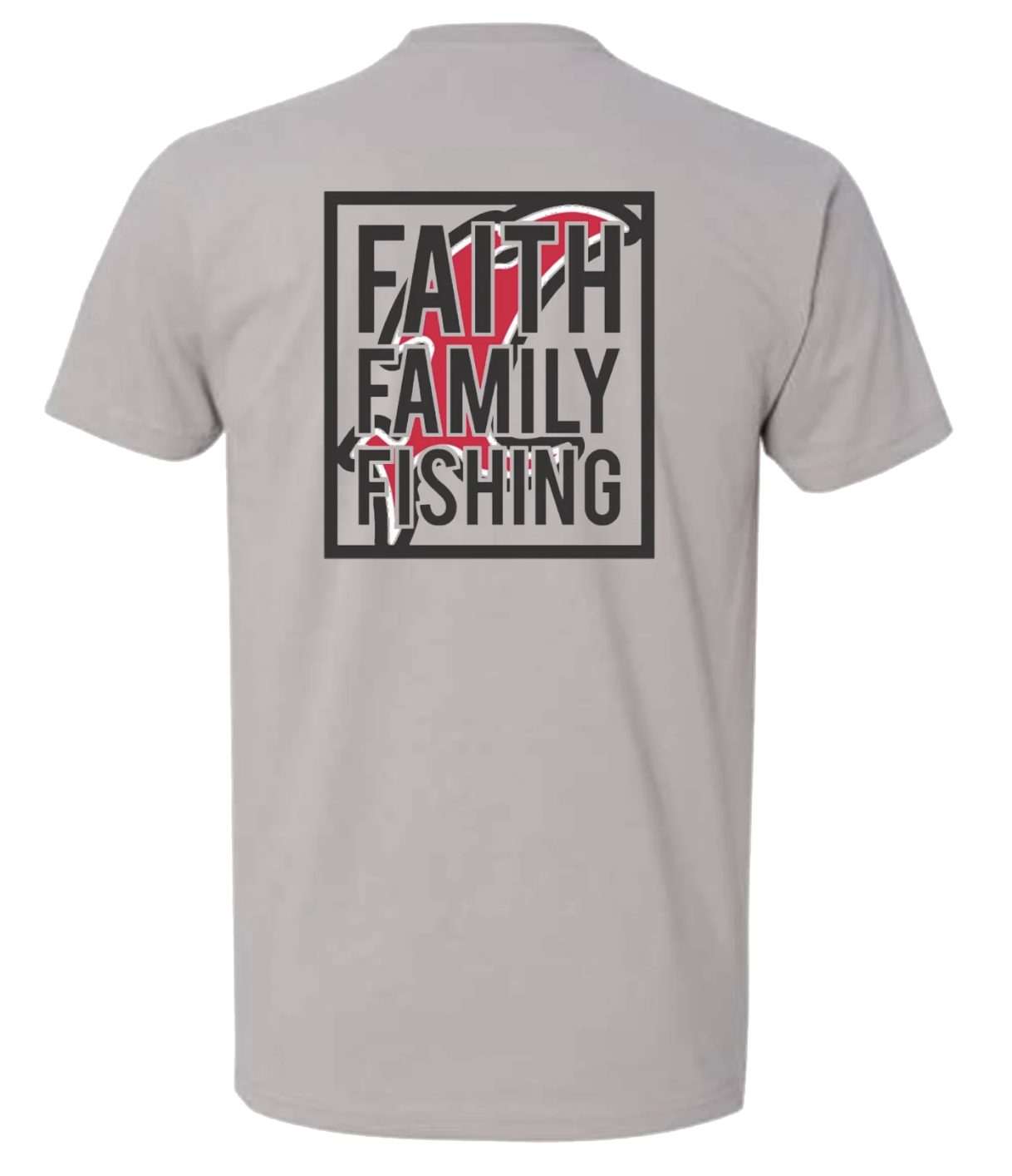 Vicious Faith, Family & Fishing Tee - Premium Gray