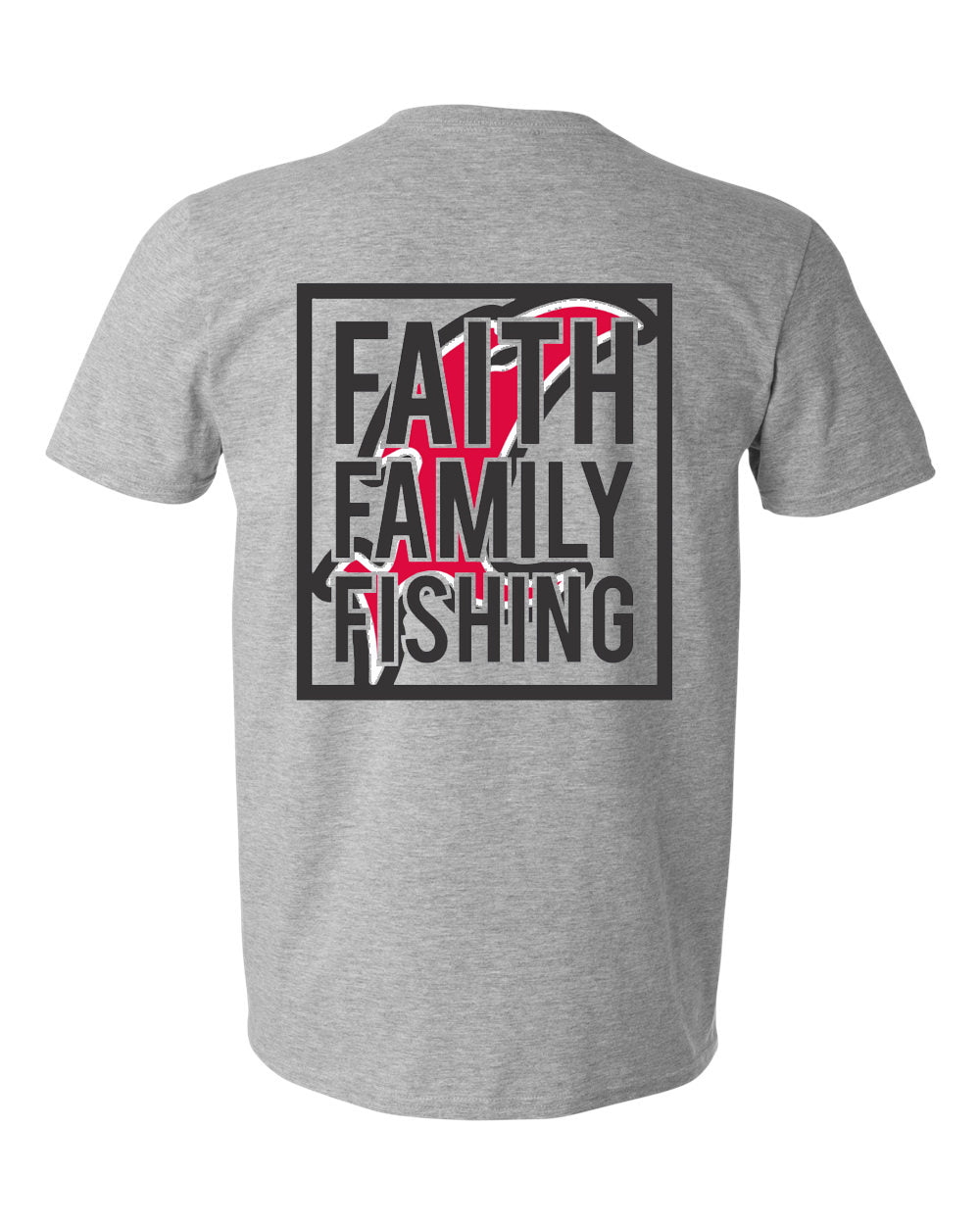 Vicious Faith, Family & Fishing Tee - Premium Gray