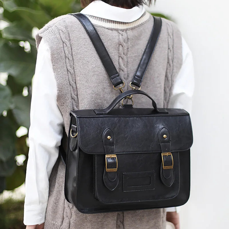 Women Backpack 2023 New Multifunction Female Big Tote bag PU Leather College Style Shoulder Bag student schoolbag bagpack