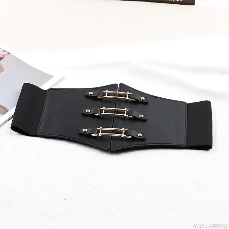 Belts For Women Dresses Waist Buckle Bandage Corset Wide Pu Leather Slimming Body Belts for Women Elastic High Waist wholesales