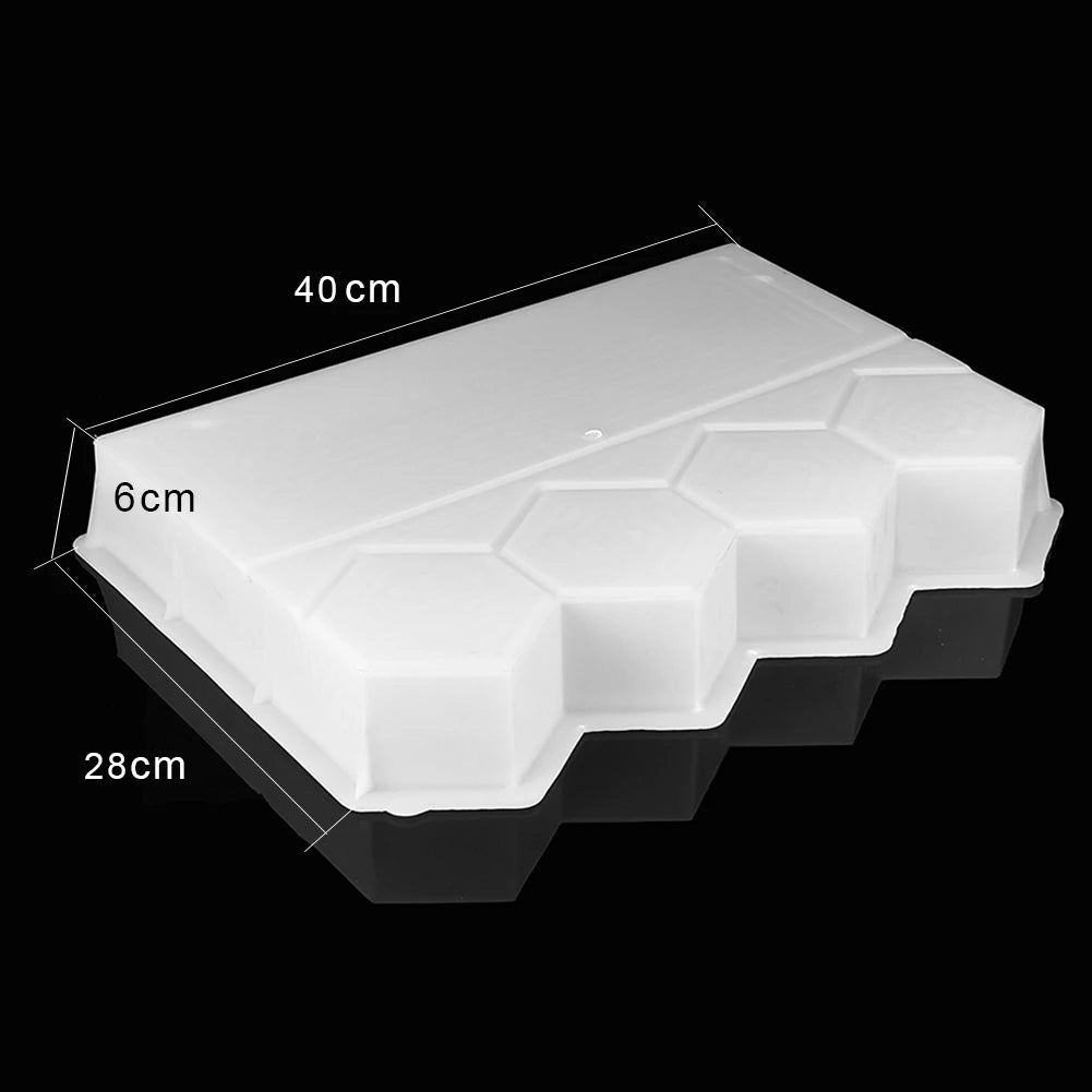 Garden Fence Concrete Stone Road Flower Bed DIY Decoration Pave Making Plastic Reusable Antique Cement Brick Mold