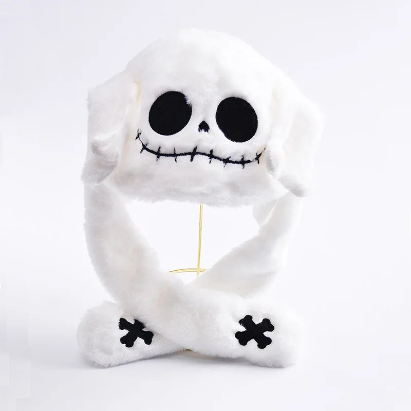 2023 New Halloween Men's and Women's Rabbit Hats Plush Ears Activity Hats Airbag Hats Halloween Christmas Ball Hats