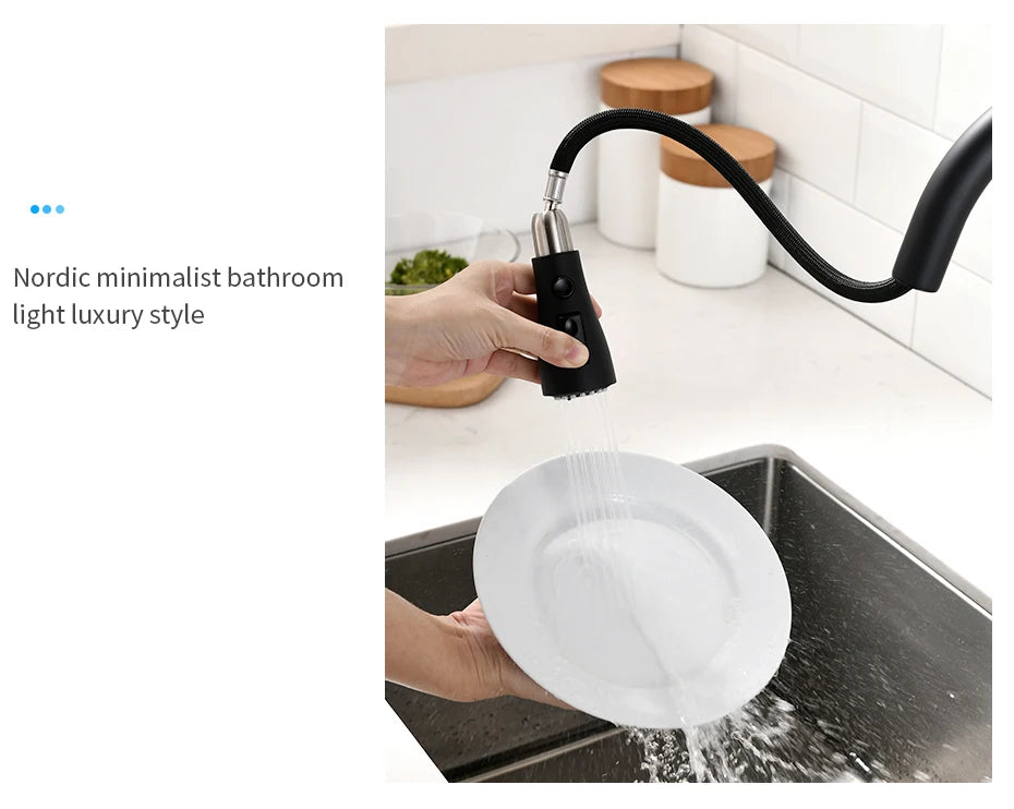 Pull Out Sensor Black Kitchen Faucet Sensitive Touch Control Faucet Mixer For Kitchen Touch Sensor Kitchen Mixer Tap 1005