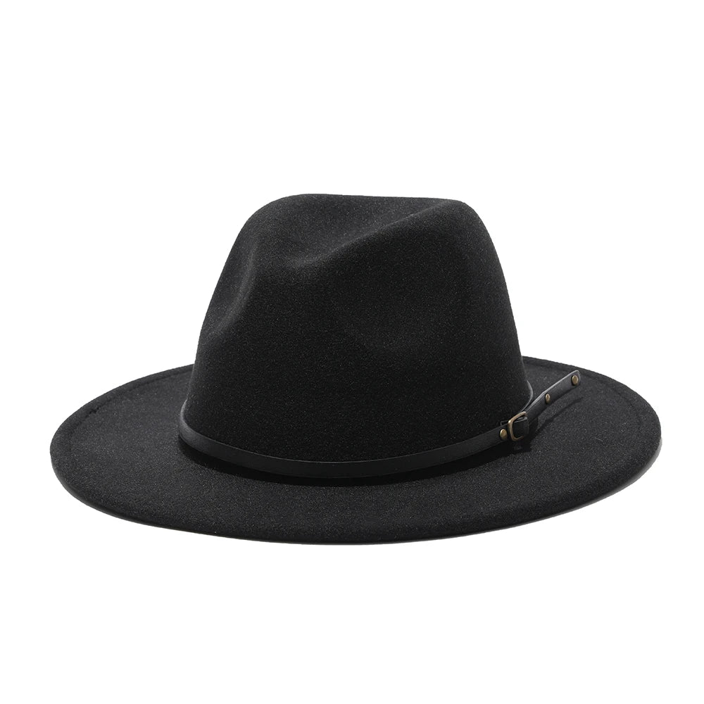 2020 winter fedora hats for women fashion Flat wide Brim Wool Felt Jazz Fedora Hats for men red goth top vintage wedding Hat cap