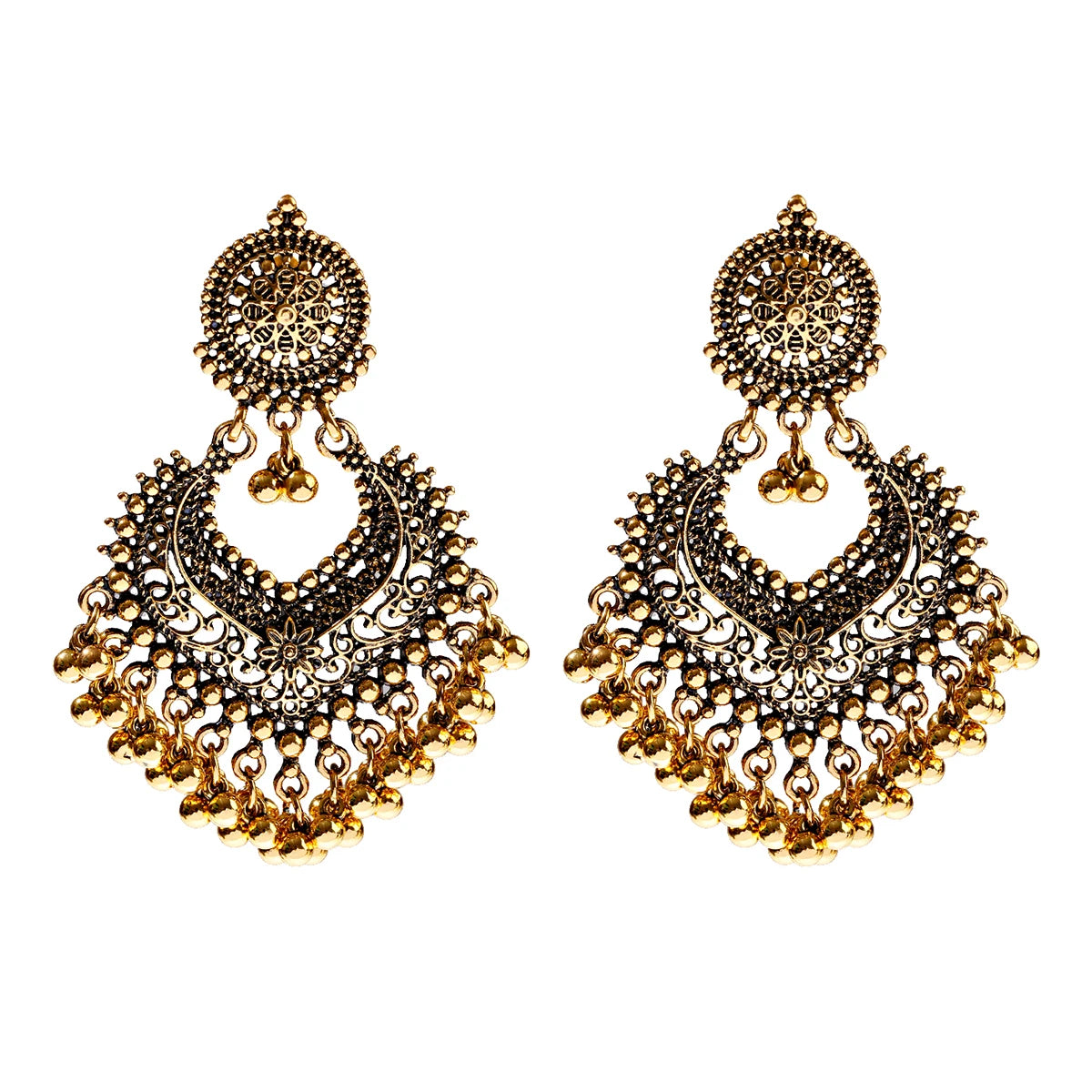 1Pair Earrings For Women Accessories Bells Indian Jewelry Ear Rings For Girls Fashion Vintage Earring Dangling Gift Kolczyki