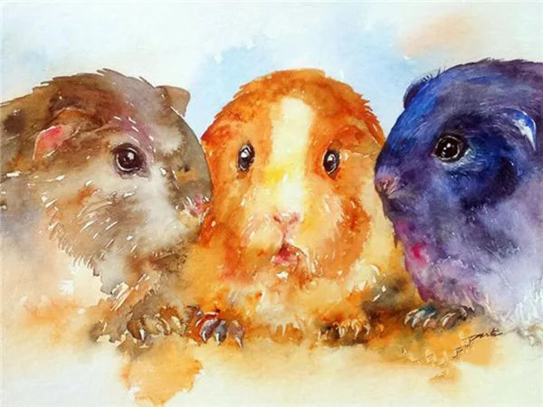 Huacan 5d Diamond Painting New Arrivals Guinea Pig Cross Stitch Embroidery Pet Rat Mosaic Mouse Home Decor