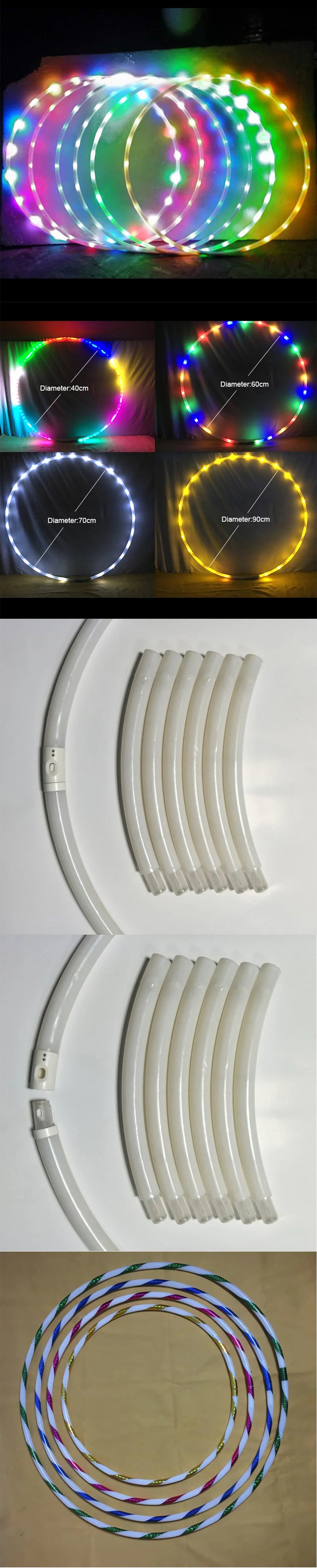 Led Hoops Sports Hoop With LED Light Gymnastic Hoop Colorful Art Show Fitness Hoop Women Loose Weight Home Gym Fitness Equipment