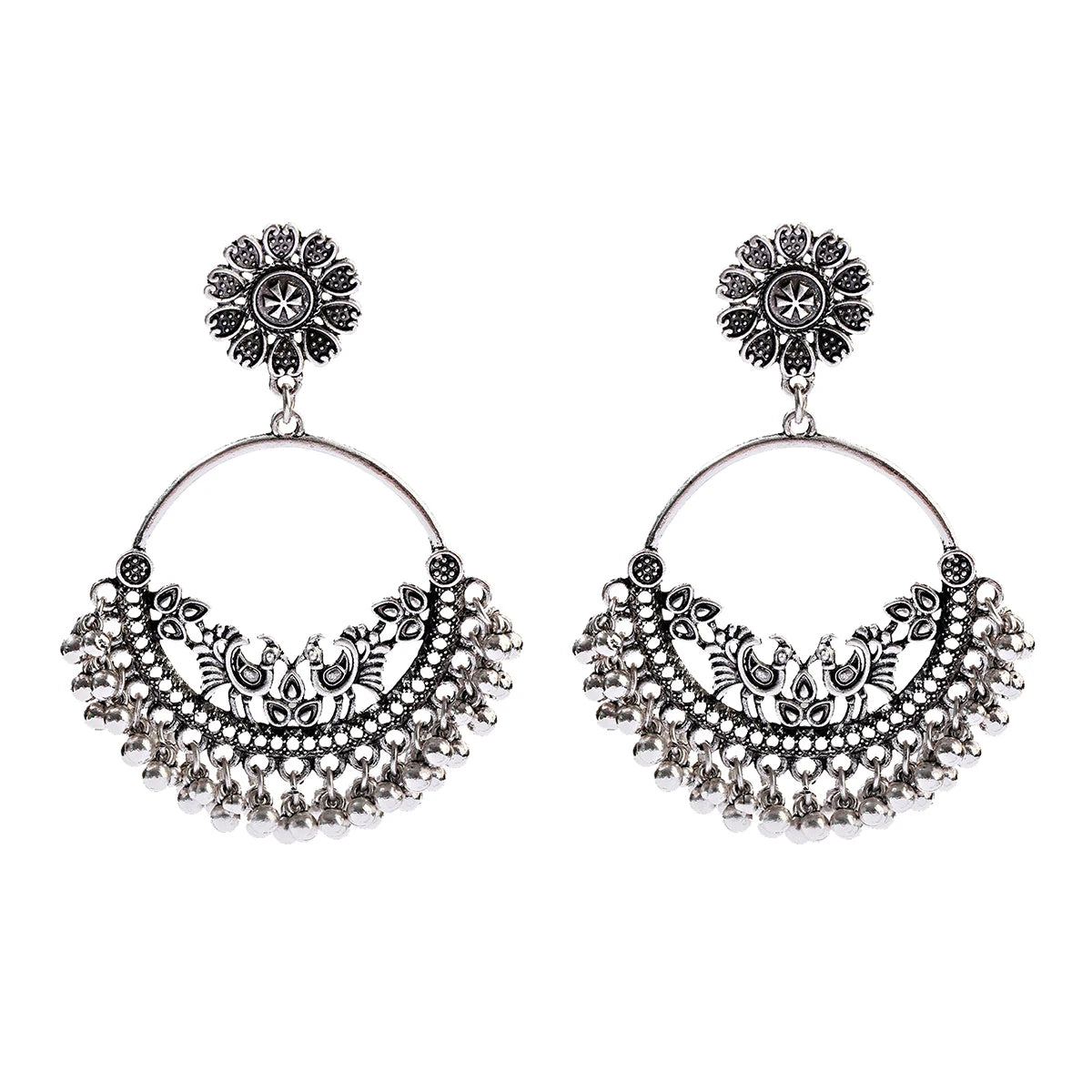 1Pair Earrings For Women Accessories Bells Indian Jewelry Ear Rings For Girls Fashion Vintage Earring Dangling Gift Kolczyki