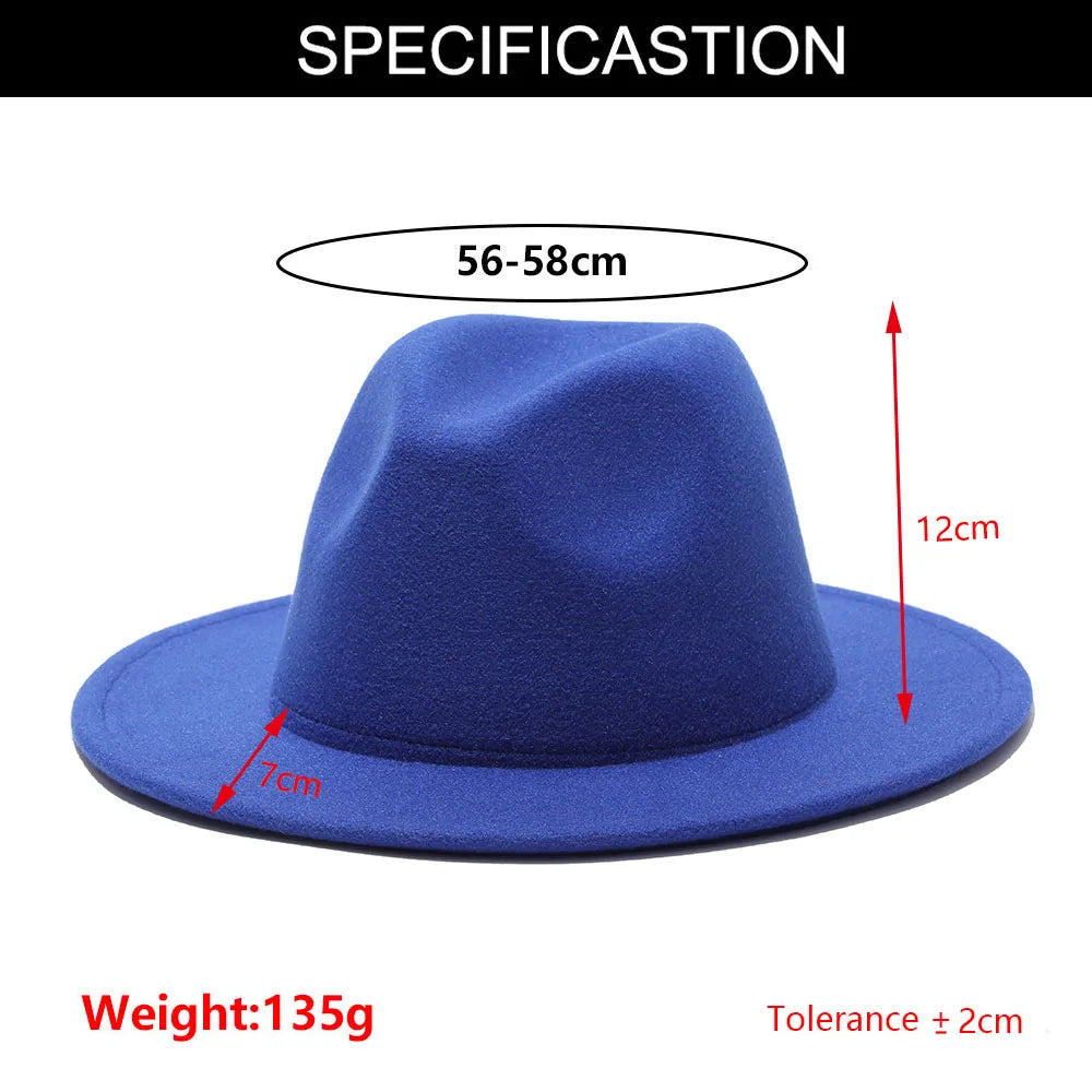 2020 winter fedora hats for women fashion Flat wide Brim Wool Felt Jazz Fedora Hats for men red goth top vintage wedding Hat cap