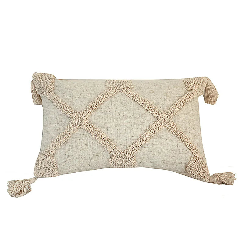 Cushion Covers Indian Style Handmade Tufted Pillowcase Geometric Modern Minimalist Hot-selling Cushion Case Cute Pillow Cover