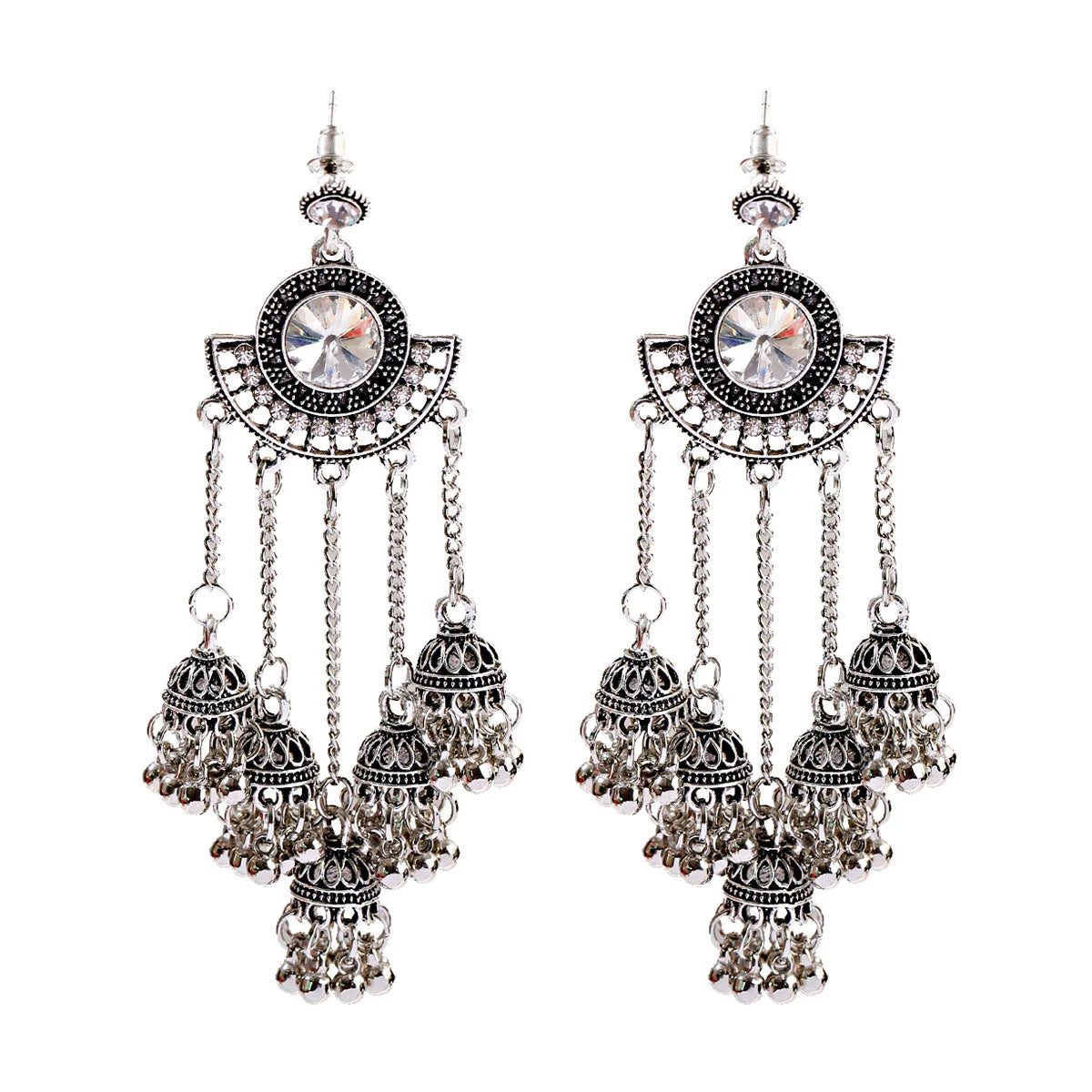 1Pair Earrings For Women Accessories Bells Indian Jewelry Ear Rings For Girls Fashion Vintage Earring Dangling Gift Kolczyki