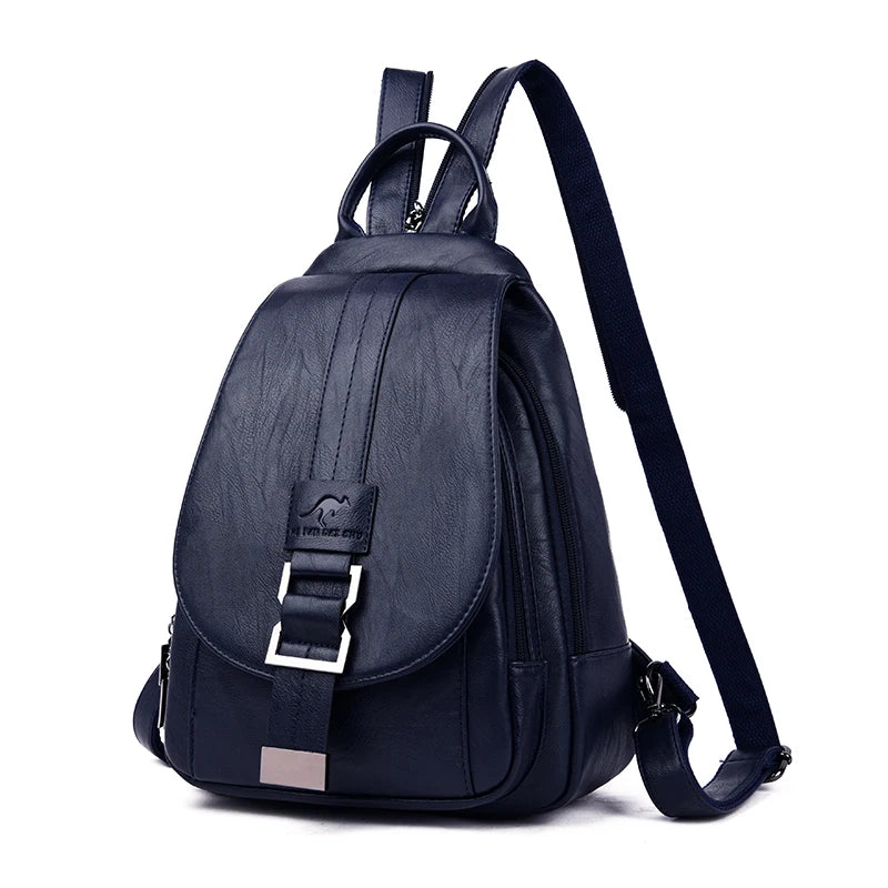 Designer Multifunctional Backpacks Women Fashion Anti theft Leather Travel Backpack Large Capacity School Bags for Teenage Girls