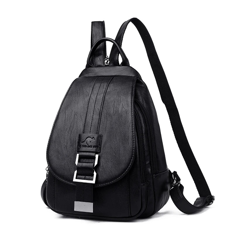 Designer Multifunctional Backpacks Women Fashion Anti theft Leather Travel Backpack Large Capacity School Bags for Teenage Girls