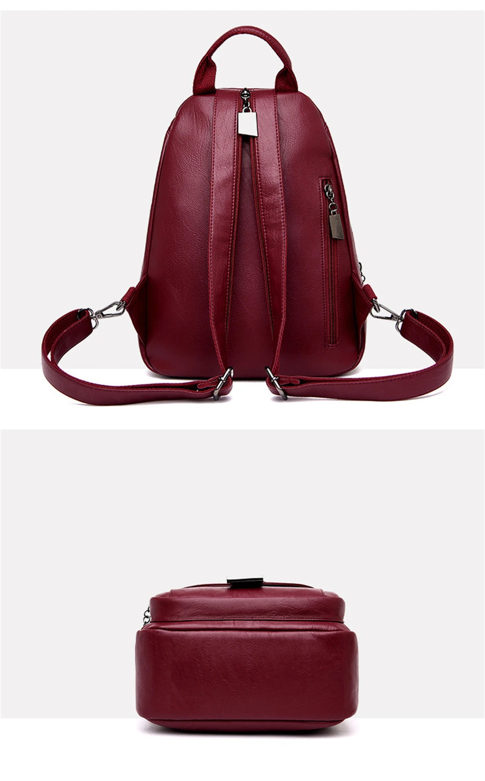 Designer Multifunctional Backpacks Women Fashion Anti theft Leather Travel Backpack Large Capacity School Bags for Teenage Girls