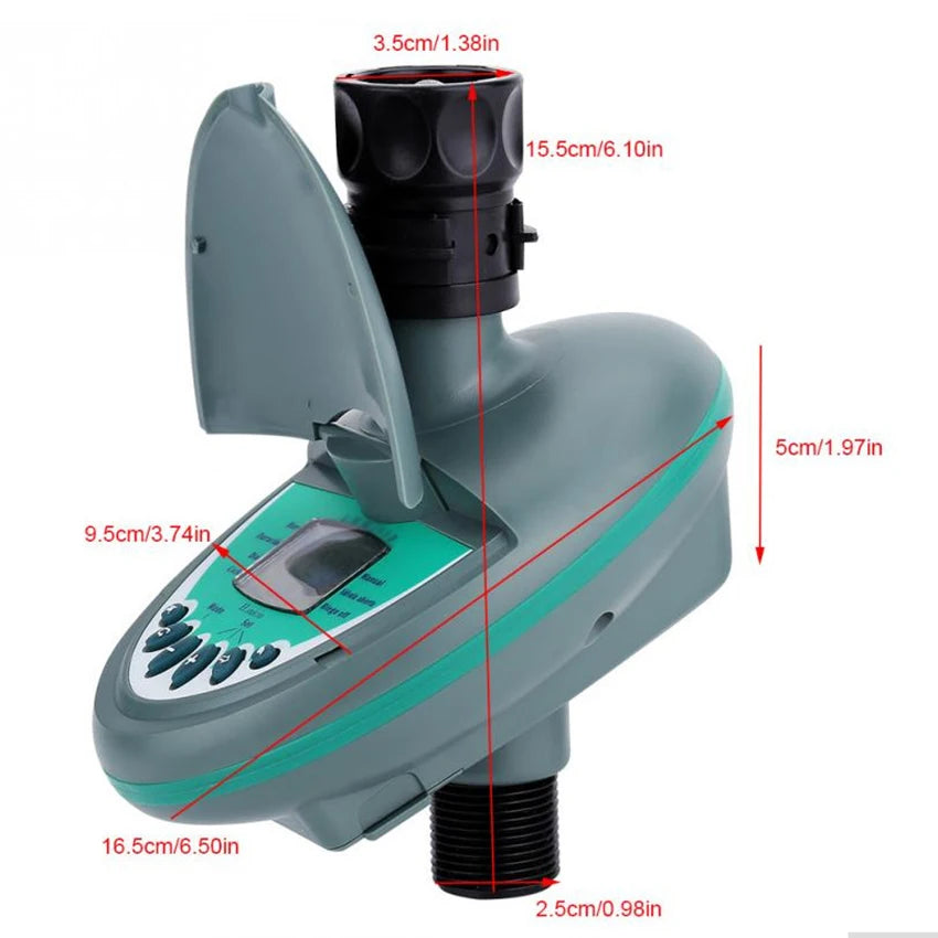 Garden Irrigation Timer LCD Display Watering Controller Weekly Daily Programming Greenhouse Potted Plants Automatic Sprinklers