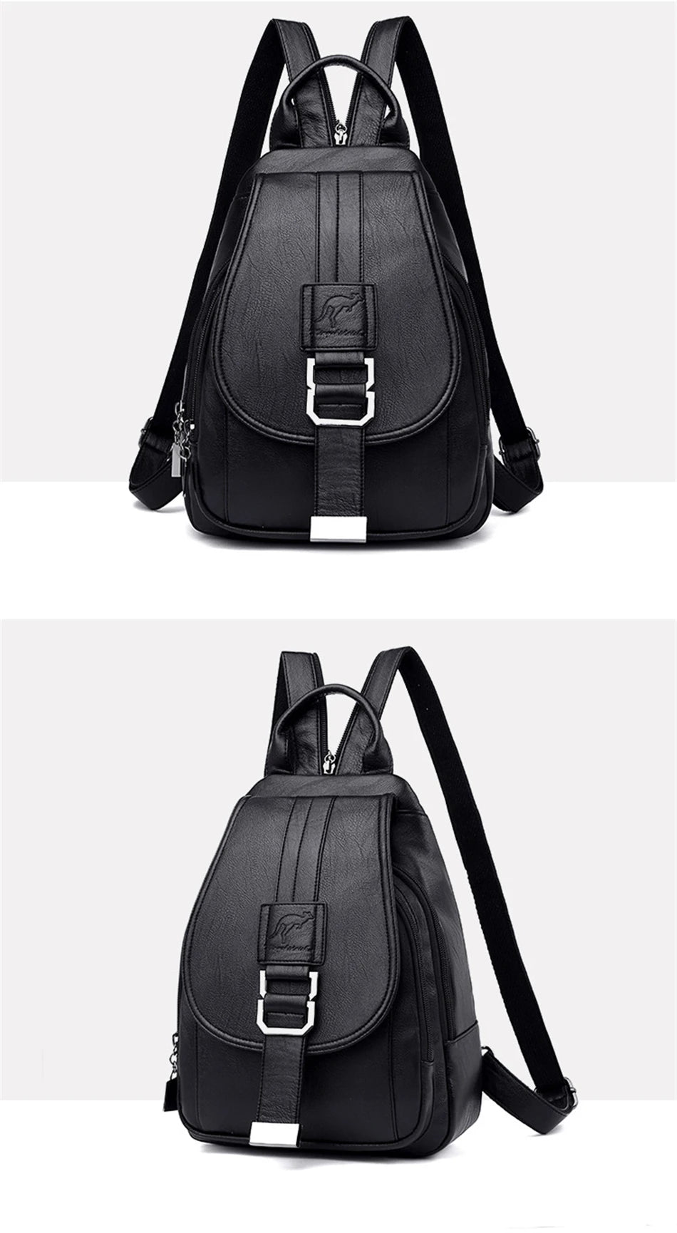 Designer Multifunctional Backpacks Women Fashion Anti theft Leather Travel Backpack Large Capacity School Bags for Teenage Girls