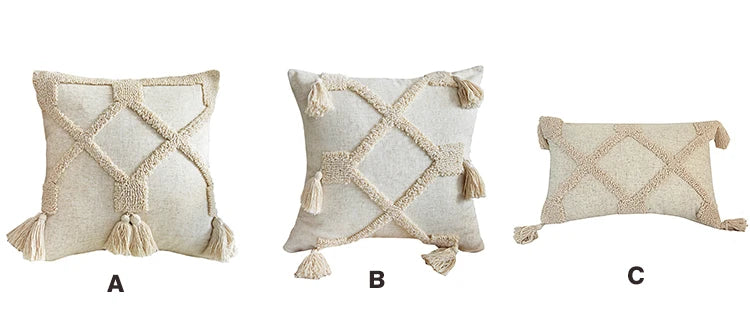 Cushion Covers Indian Style Handmade Tufted Pillowcase Geometric Modern Minimalist Hot-selling Cushion Case Cute Pillow Cover