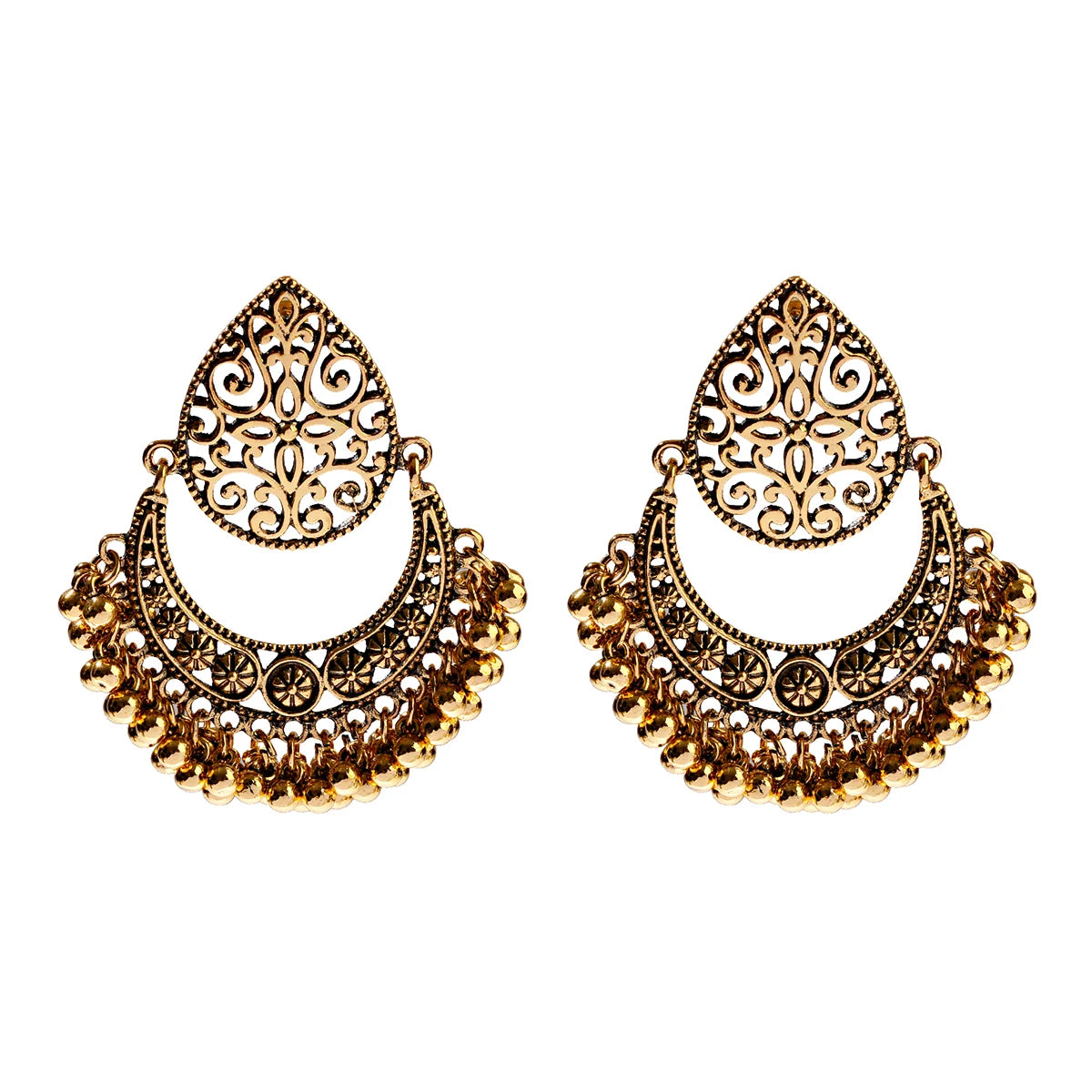 1Pair Earrings For Women Accessories Bells Indian Jewelry Ear Rings For Girls Fashion Vintage Earring Dangling Gift Kolczyki