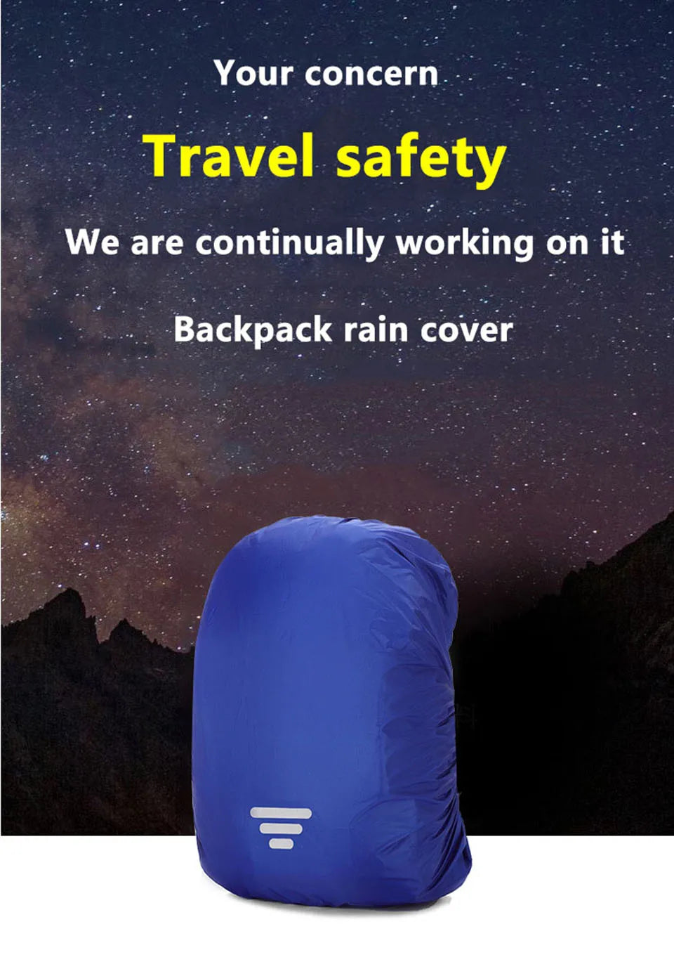 Rain Cover Backpack Reflective 20L 35L 45L 60L Waterproof Bag Camo Tactical Outdoor Camping Hiking Climbing Bag Dust Raincover