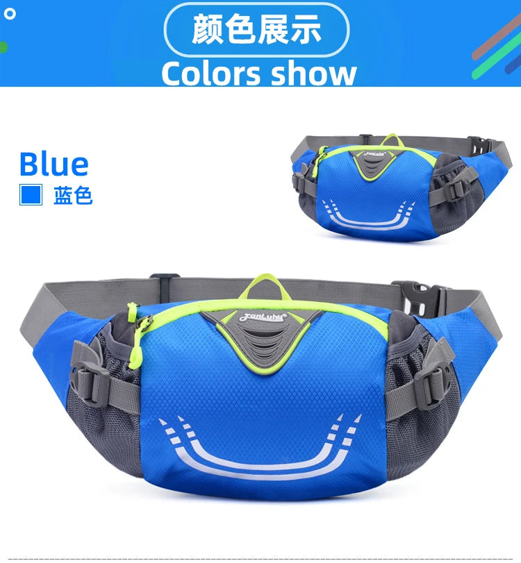 Bike Riding Cycling Running Fishing Hiking Waist Bag Fanny Pack Outdoor Belt Kettle Pouch Gym Sport Fitness Water Bottle Pocket