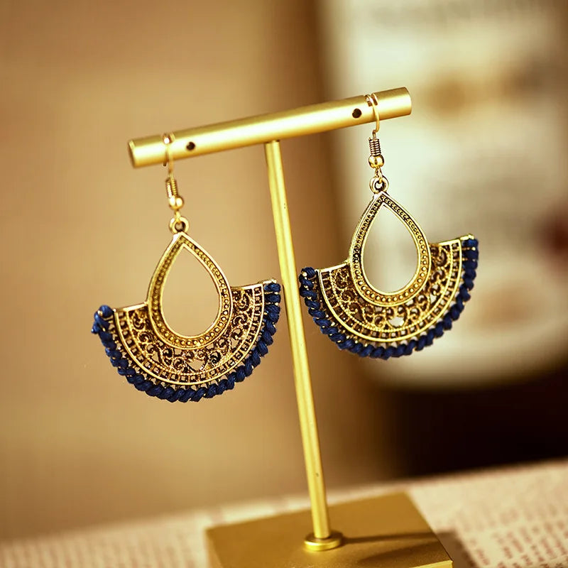 1Pair Earrings For Women Accessories Bells Indian Jewelry Ear Rings For Girls Fashion Vintage Earring Dangling Gift Kolczyki