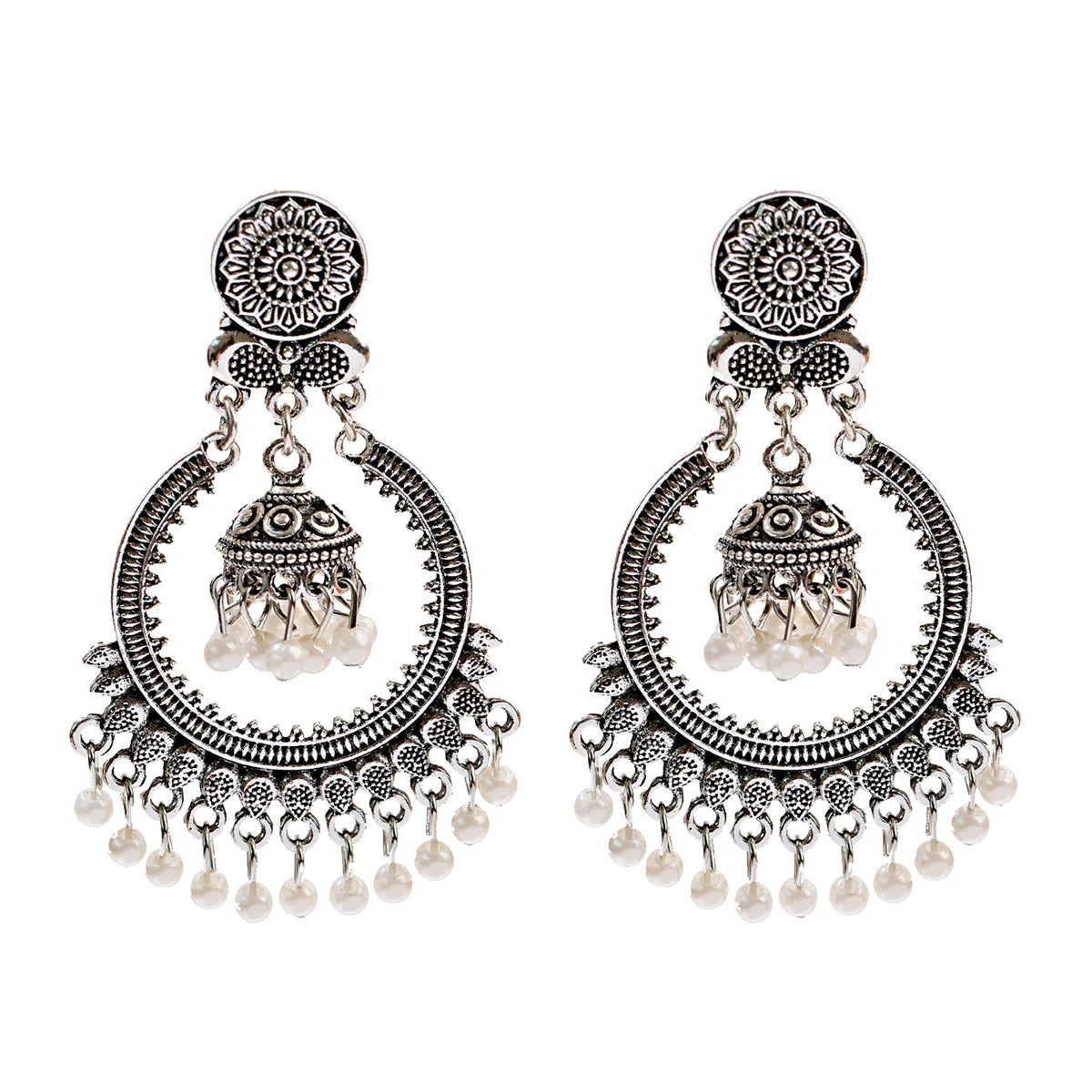 1Pair Earrings For Women Accessories Bells Indian Jewelry Ear Rings For Girls Fashion Vintage Earring Dangling Gift Kolczyki