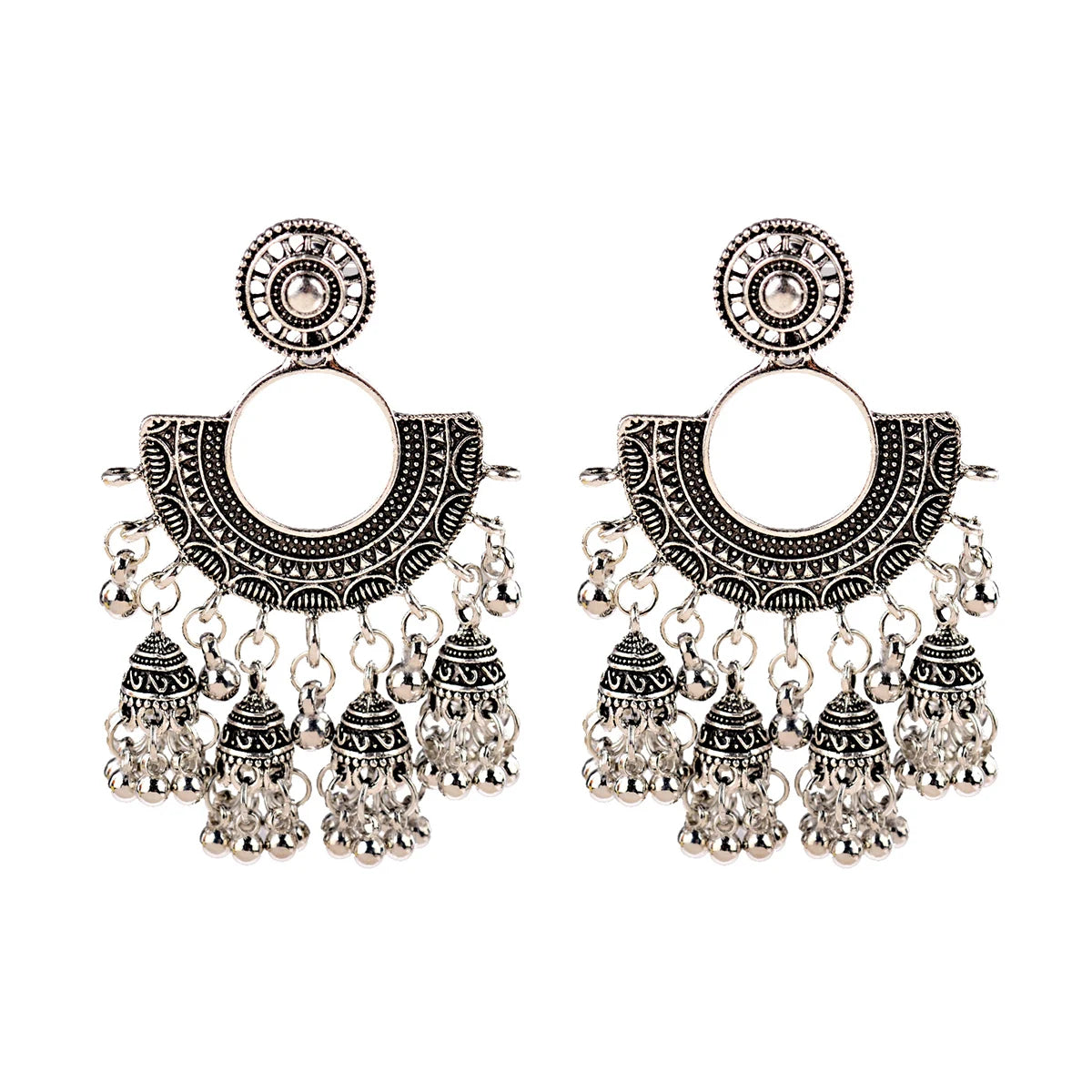 1Pair Earrings For Women Accessories Bells Indian Jewelry Ear Rings For Girls Fashion Vintage Earring Dangling Gift Kolczyki