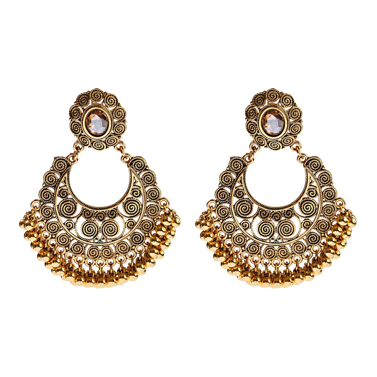 1Pair Earrings For Women Accessories Bells Indian Jewelry Ear Rings For Girls Fashion Vintage Earring Dangling Gift Kolczyki
