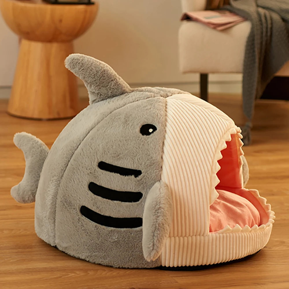 Enclosed Warm Cat Bed For Portable Pet Beds Sweet Kittens Basket Cushion Cat Pillow Mat Tent Puppy Nest Cave Cats House Goods
