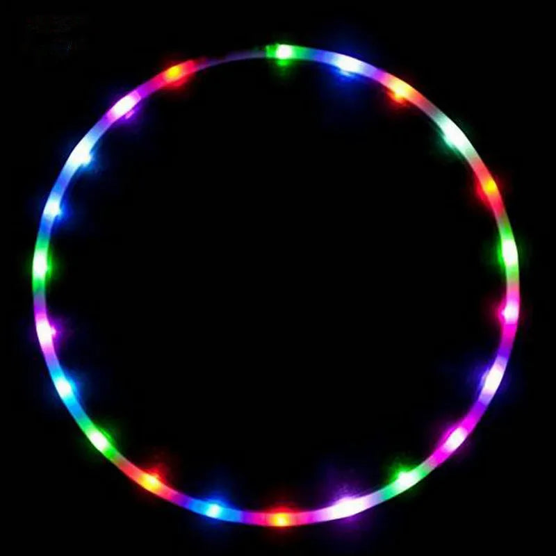 Led Hoops Sports Hoop With LED Light Gymnastic Hoop Colorful Art Show Fitness Hoop Women Loose Weight Home Gym Fitness Equipment