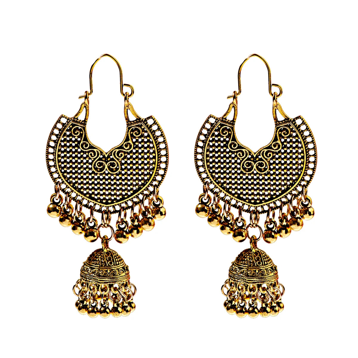 1Pair Earrings For Women Accessories Bells Indian Jewelry Ear Rings For Girls Fashion Vintage Earring Dangling Gift Kolczyki