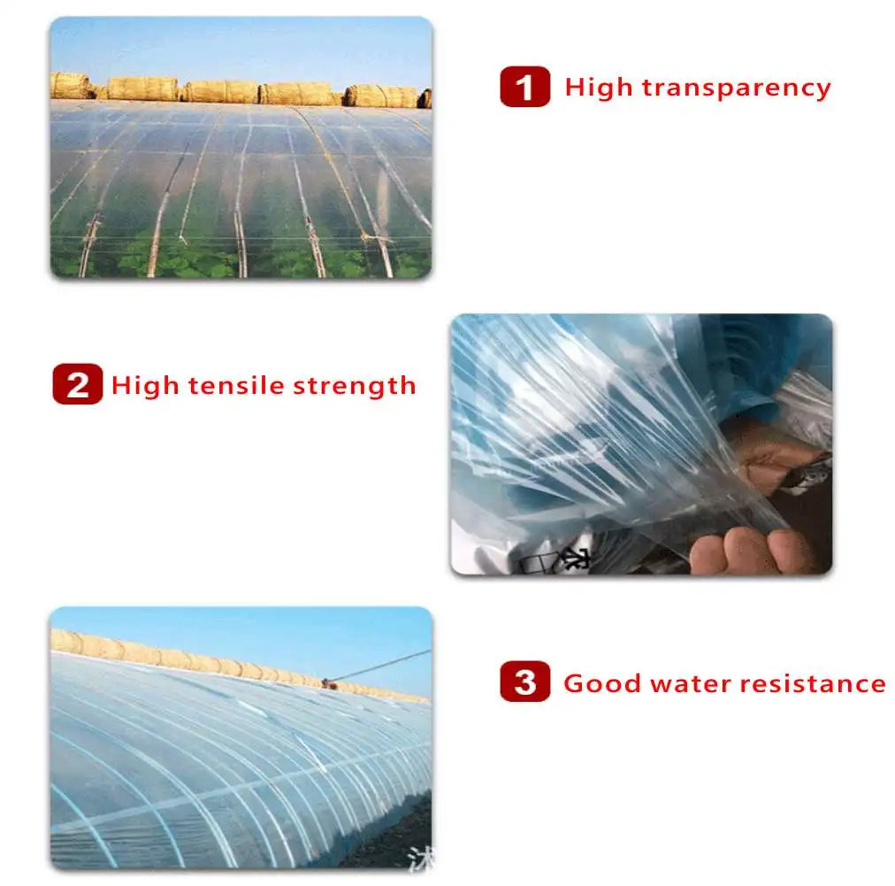 Gardening Greenhouse Film Growhouse Covers Frame Protective Vegetable Plant Flowers Grow Poly Film Cover Rain-pn-proof Keep Warm