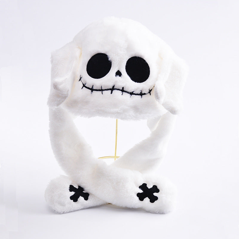 2023 New Halloween Men's and Women's Rabbit Hats Plush Ears Activity Hats Airbag Hats Halloween Christmas Ball Hats