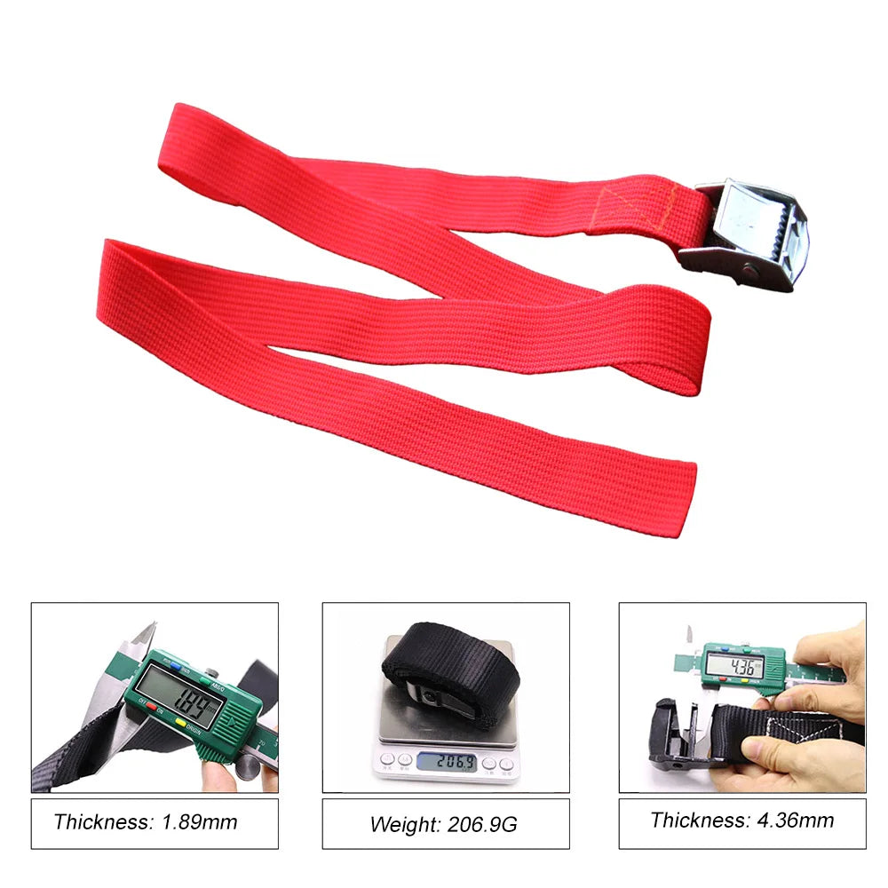 2.5cm*2M Cargo Straps Buckle Tie-Down Belt for Car motorcycle bike With Metal Buckle Tow Rope Strong Ratchet Belt for Luggage