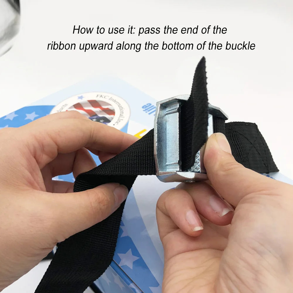 2.5cm*2M Cargo Straps Buckle Tie-Down Belt for Car motorcycle bike With Metal Buckle Tow Rope Strong Ratchet Belt for Luggage